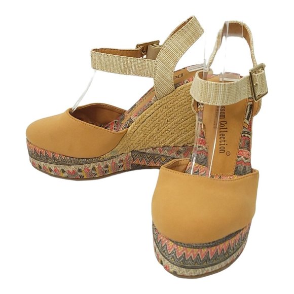 De Blossom Collection Julie 14 Platform Wedge Sandals Womens Size 5.5 Comfort - Picture 1 of 11